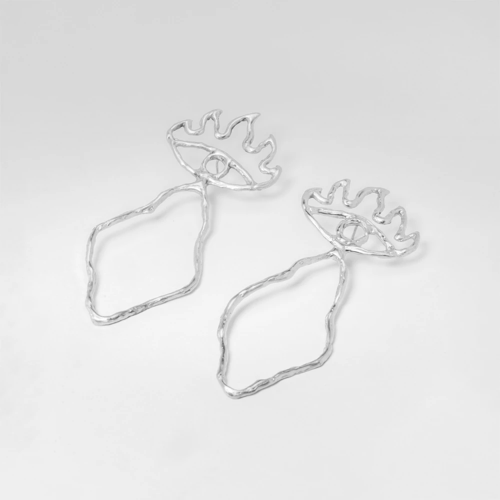 teardrop earrings silver_denuit jewelry