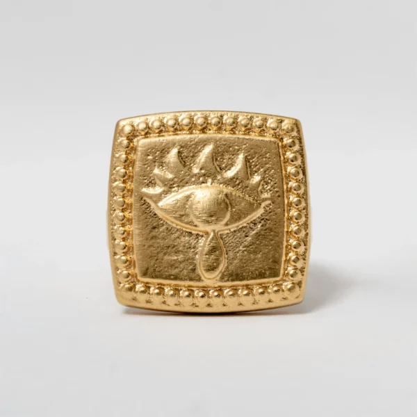 ANILLO OJO Y LÁGRIMA ORO