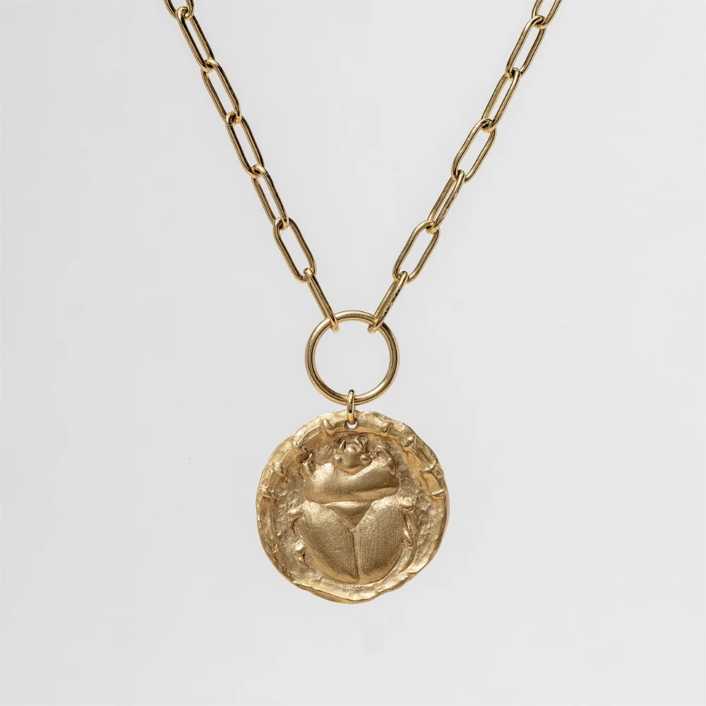 beetle necklace gold (1)