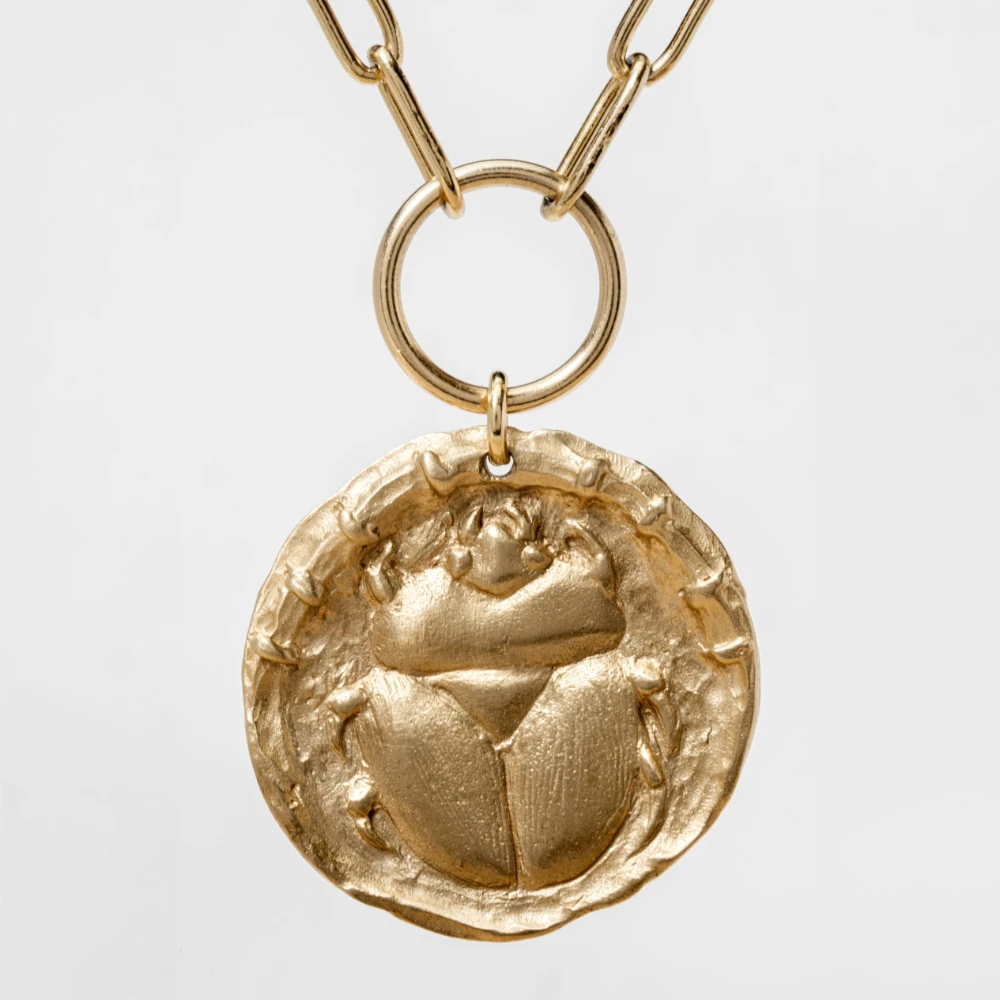beetle necklace gold_denuit jewelry
