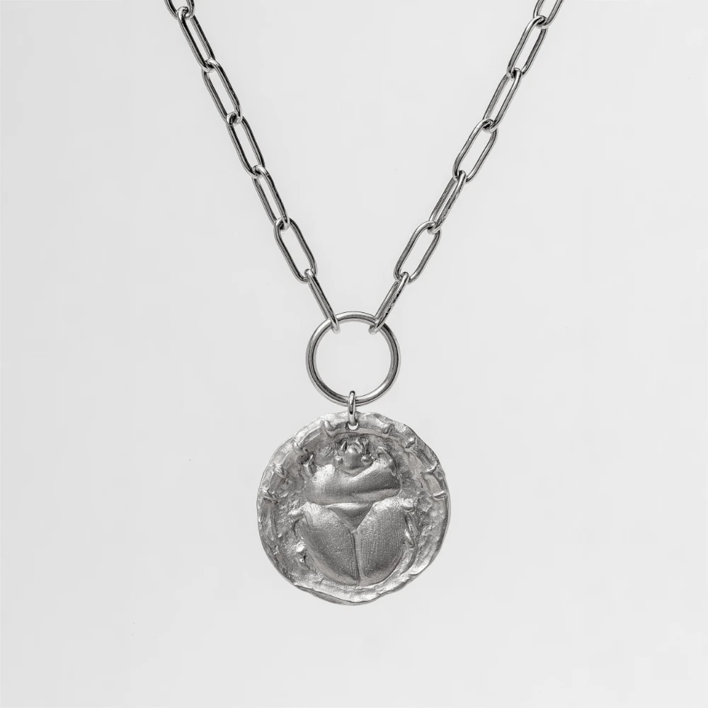 beetle necklace silver (2)