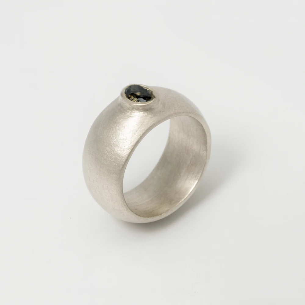 jonc cristal ring silver_denuit jewelry