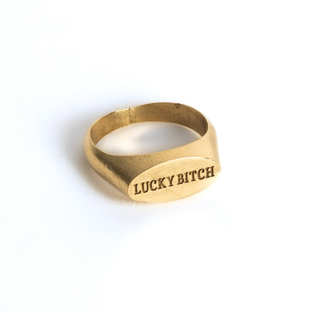 lucky bitch ring